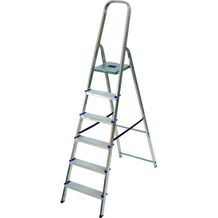 Scala alfa 6 gradini in alluminio portata 150kg