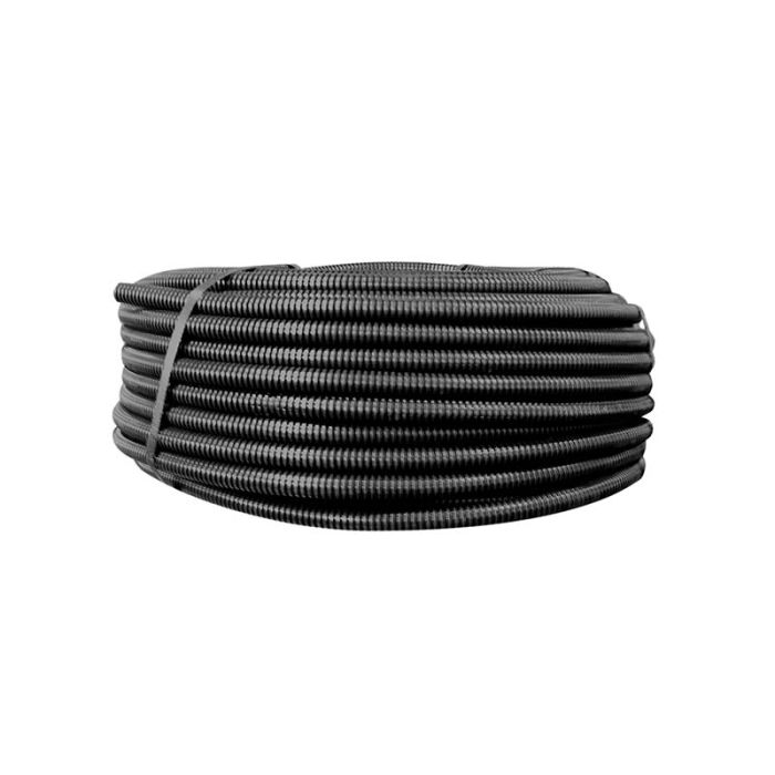 Tubo corrugato in pvc 3321 nero, diametro 25 mm - 50  metri