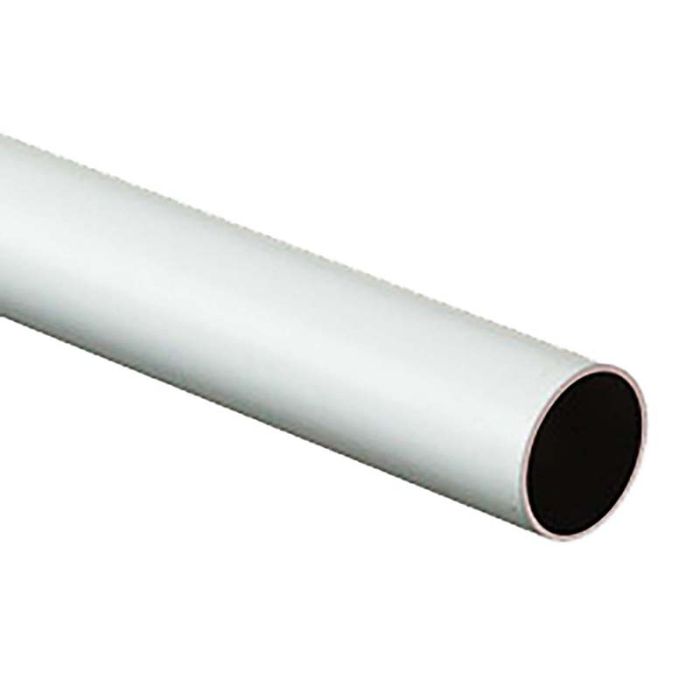 Tubo plastica, diam. 18 mm, colore bianco, 150 cm