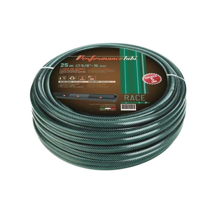 Tubo da giardino race, in pvc retinato, a 3 strati, 5/8", 15 mt