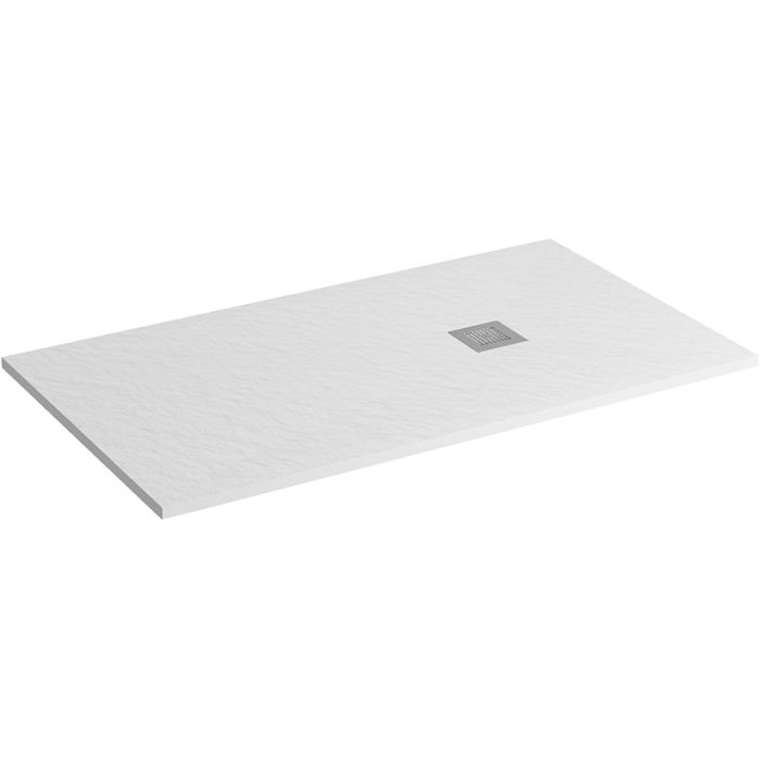 Piatto doccia in marmoresina 70x90x2.7 cm bianco