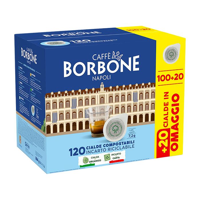 Caffe' borbone in cialde 100+20 pz miscela decisa
