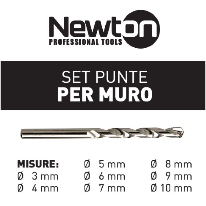 Set punte per cemento, 3-10 mm, 8 pezzi